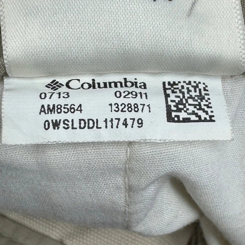 Columbia Mens 36x34 Roc Pants‎ Tan Khaki Cotton Canvas Straight Leg AM8564 FLAW